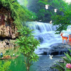 Tranh Dán Tường 3D Sơn Thủy Mã St062