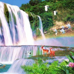 Tranh Dán Tường 3D Sơn Thủy Mã St063