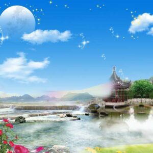 Tranh Dán Tường 3D Sơn Thủy Mã St066