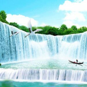 Tranh Dán Tường 3D Sơn Thủy Mã St068