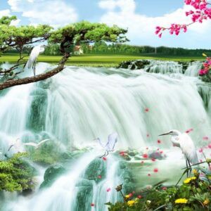 Tranh Dán Tường 3D Sơn Thủy Mã St071