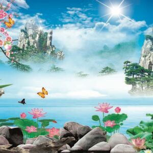 Tranh Dán Tường 3D Sơn Thủy Mã St072