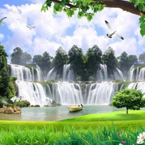 Tranh Dán Tường 3D Sơn Thủy Mã St074