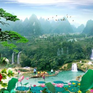 Tranh Dán Tường 3D Sơn Thủy Mã St075