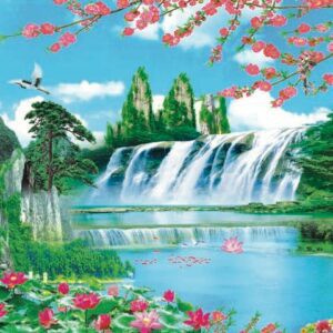 Tranh Dán Tường 3D Sơn Thủy Mã St077