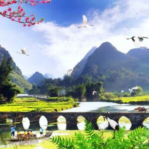 Tranh Dán Tường 3D Sơn Thủy Mã St080