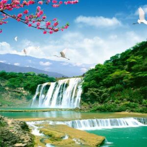Tranh Dán Tường 3D Sơn Thủy Mã St081
