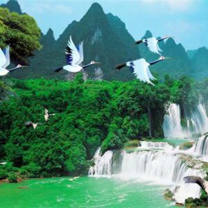 Tranh Dán Tường 3D Sơn Thủy Mã St082