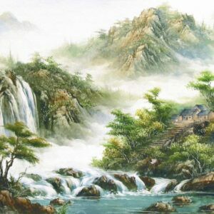 Tranh Dán Tường 3D Sơn Thủy Mã St086
