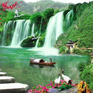 Tranh Dán Tường 3D Sơn Thủy Mã St091