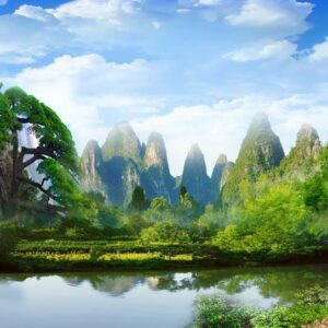 Tranh Dán Tường 3D Sơn Thủy Mã St092