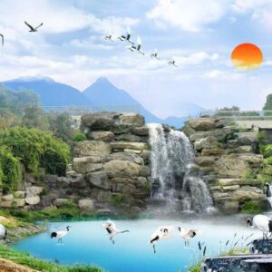 Tranh Dán Tường 3D Sơn Thủy Mã St094
