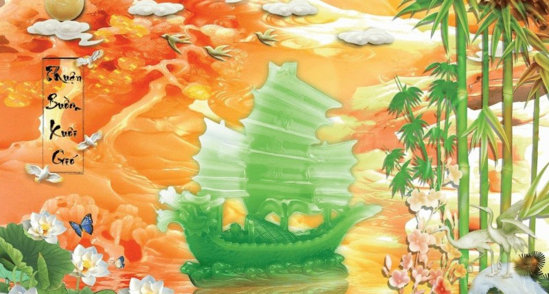 tranh 3d thuan buom xuoi gio gia ngoc bich 1
