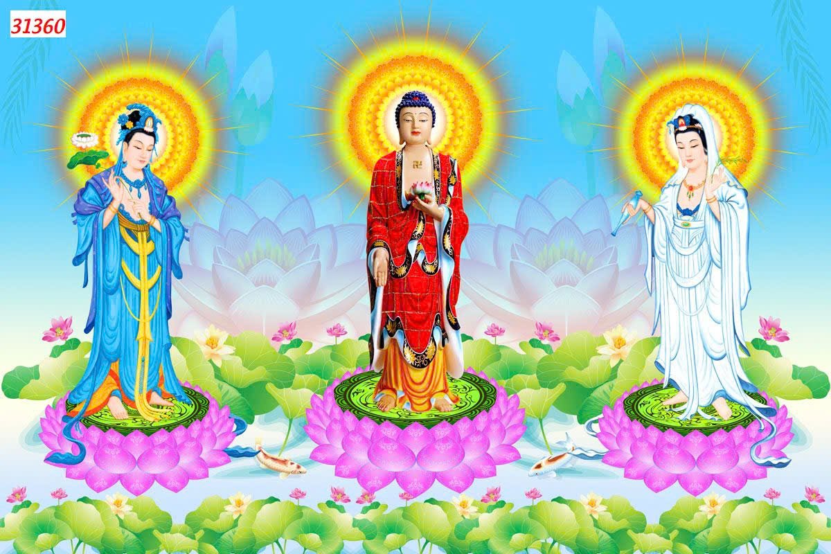 tranh dán tường 3d hình phật