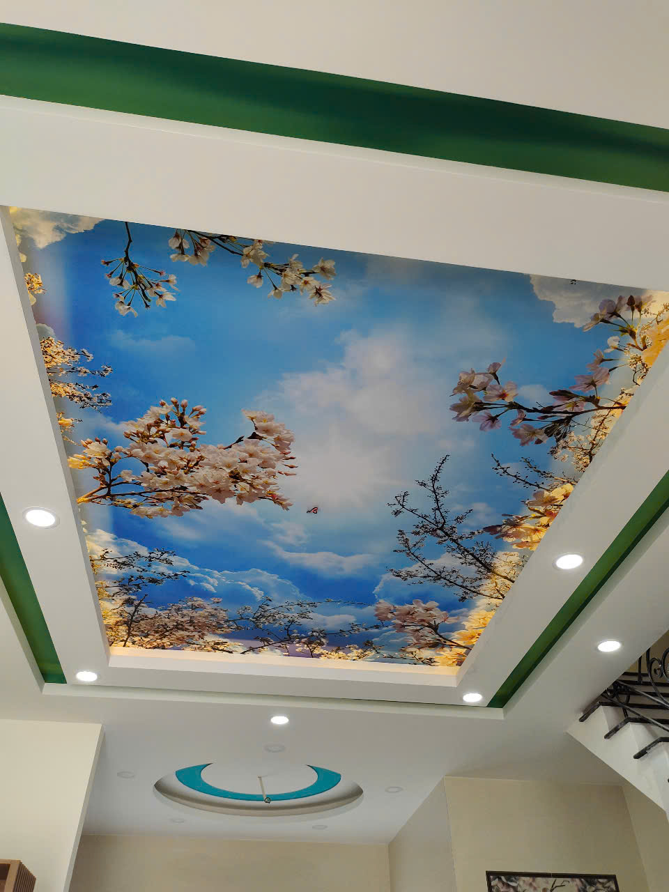 tranh dán trần 3d cảnh bầu trời 2 tranh dán trần 3d cảnh bầu trời