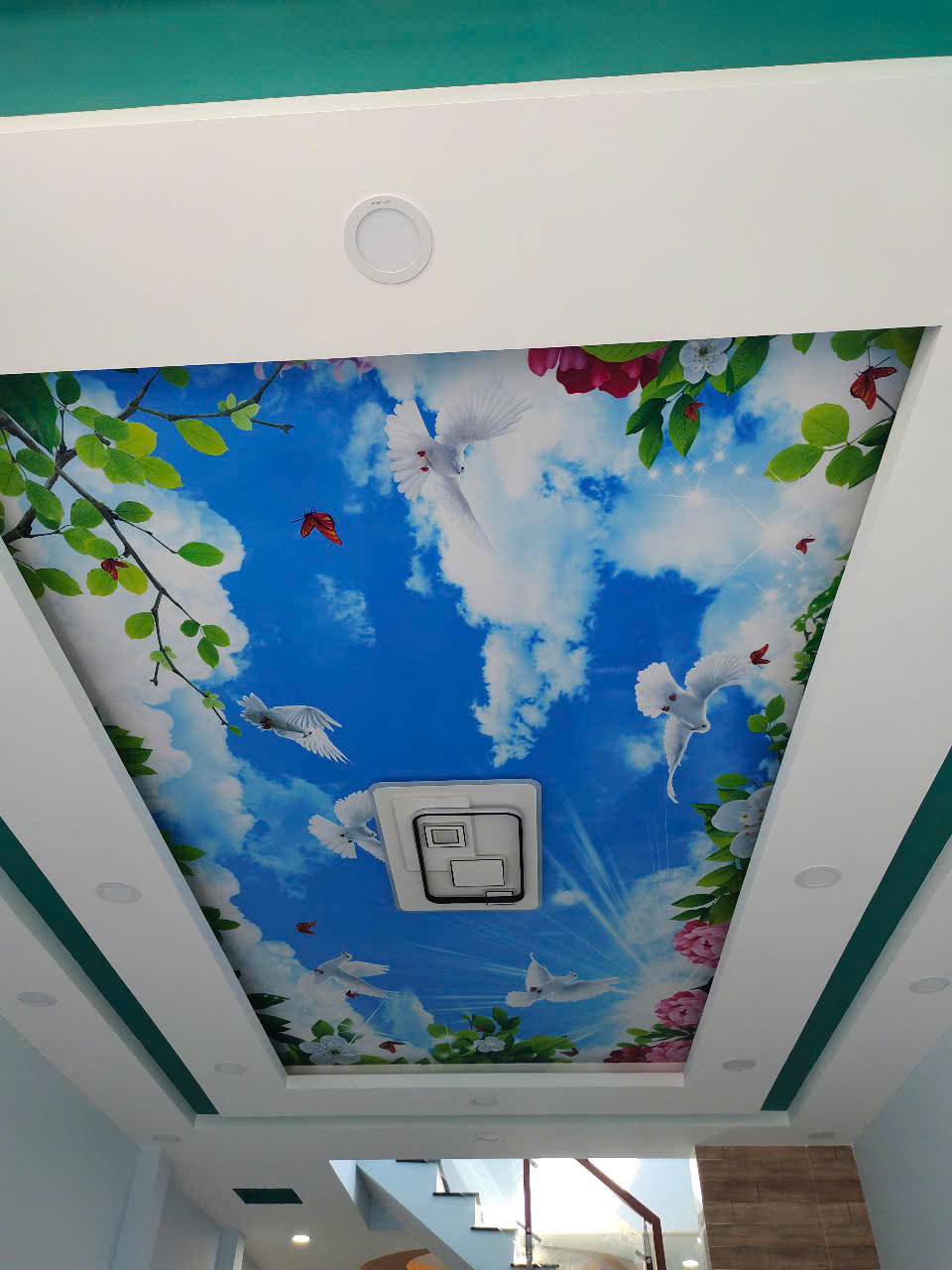 tranh dán trần 3d cảnh bầu trời 5 tranh dán trần 3d cảnh bầu trời
