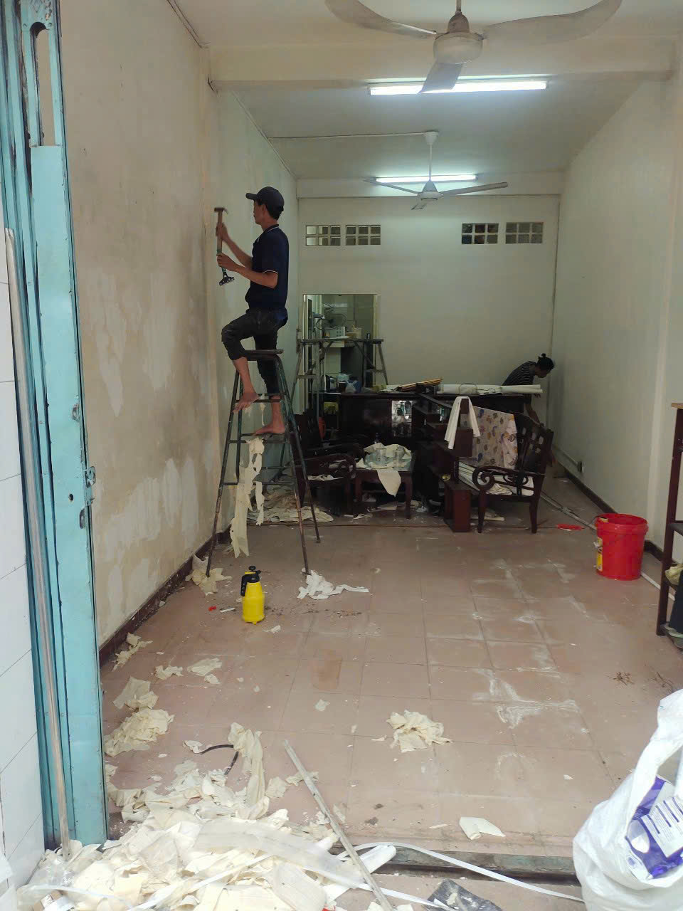 Thi công giấy dán tường tại HCM